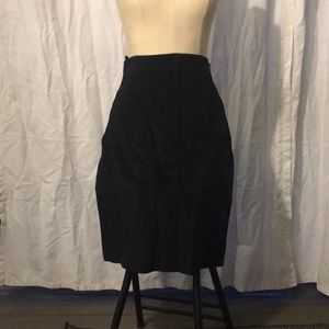 Black knee length skirt